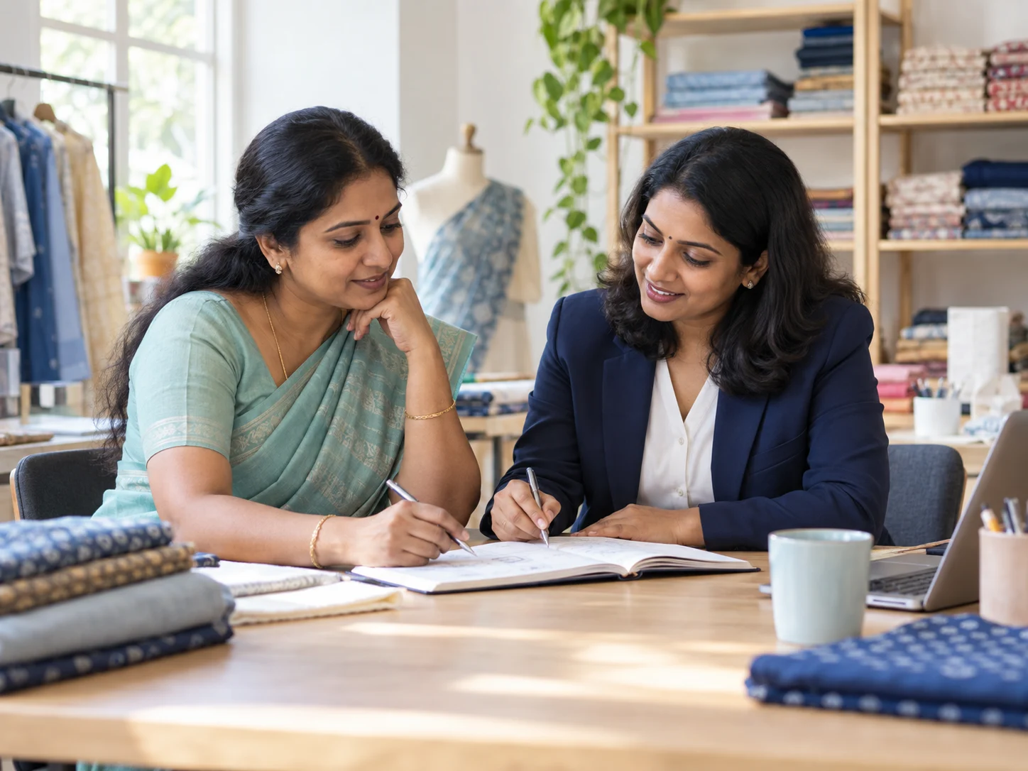 Illustrative discussion between a woman business owner and adviser